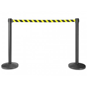 Stalpi delimitare tip tensabarrier cu banda retractabila, model INDUSTRIAL